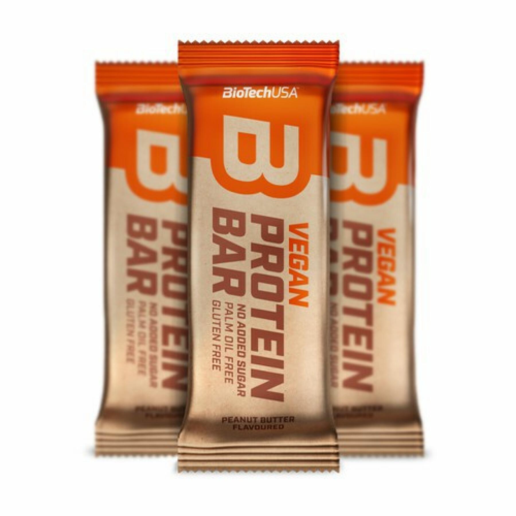 Confezione da 20 scatole di snack Biotech USA vegan bar - Beurre de cacahuètes