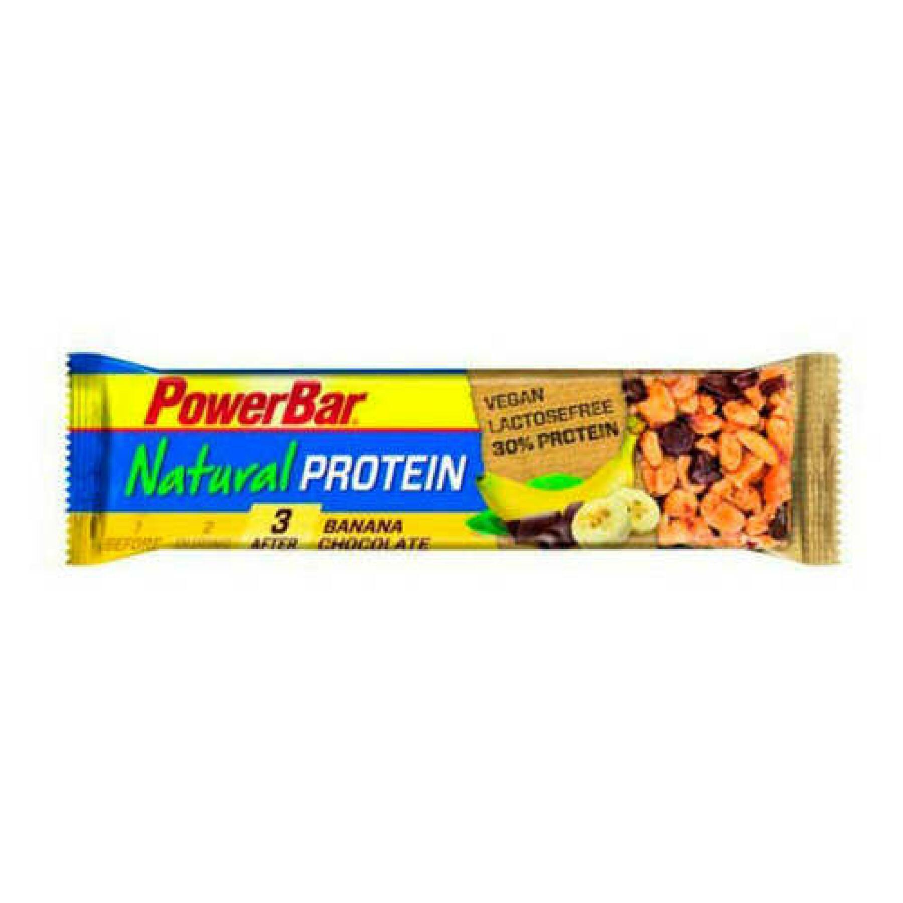Lotto di 24 barre PowerBar Natural Protein Vegan - Banana Chocolate
