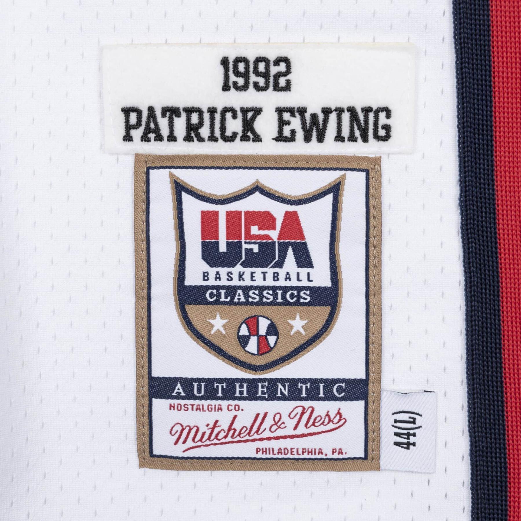 Maglia della squadra autentica USA Patrick Ewing 1992