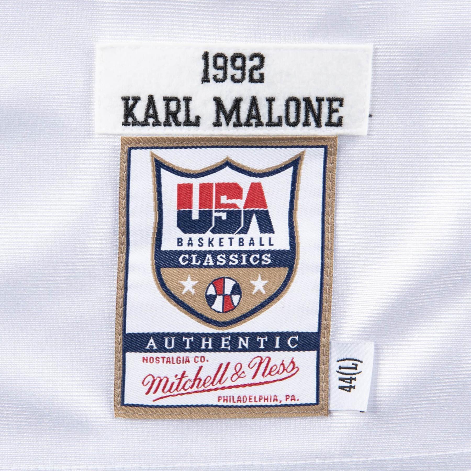 Maglia della squadra autentica USA Karl Malone