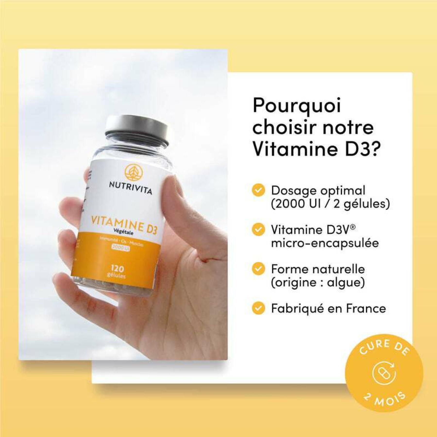Integratore alimentare di vitamina D3 - 120 capsule Nutrivita