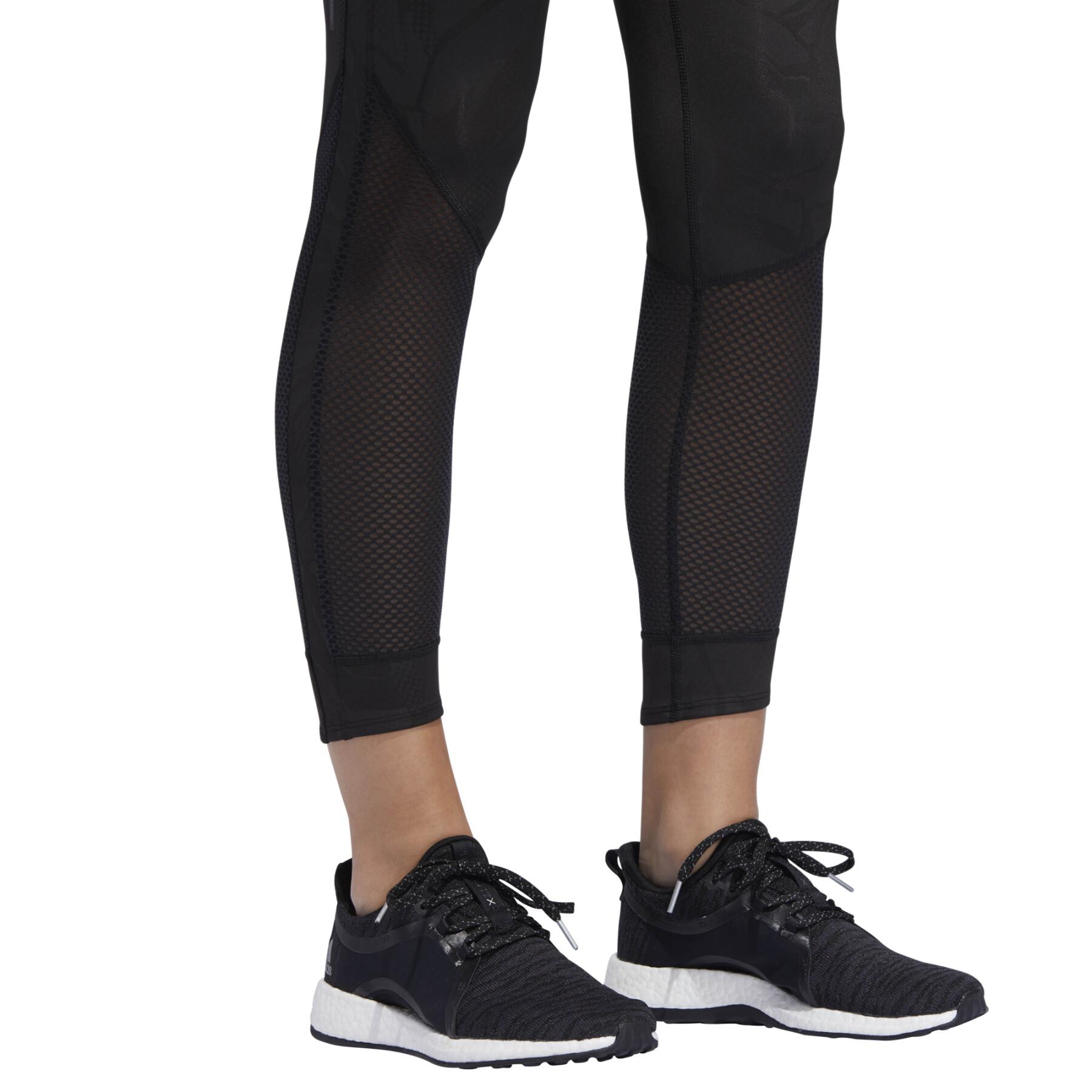 Legging donna adidas 7/8 Own the Run Paper Floral