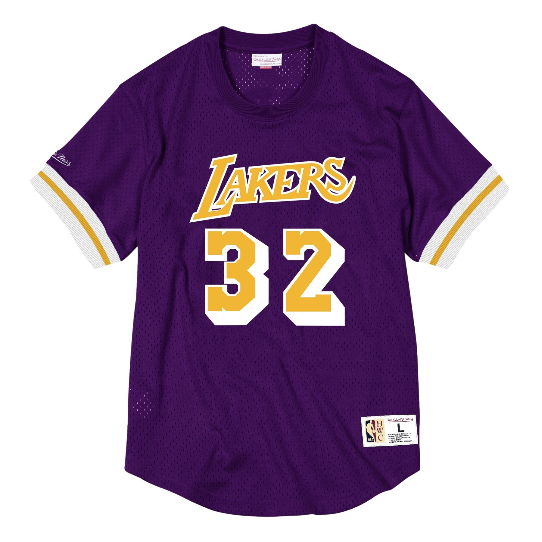 Maglia a rete con nome e numero Los Angeles Lakers Magic Johnson