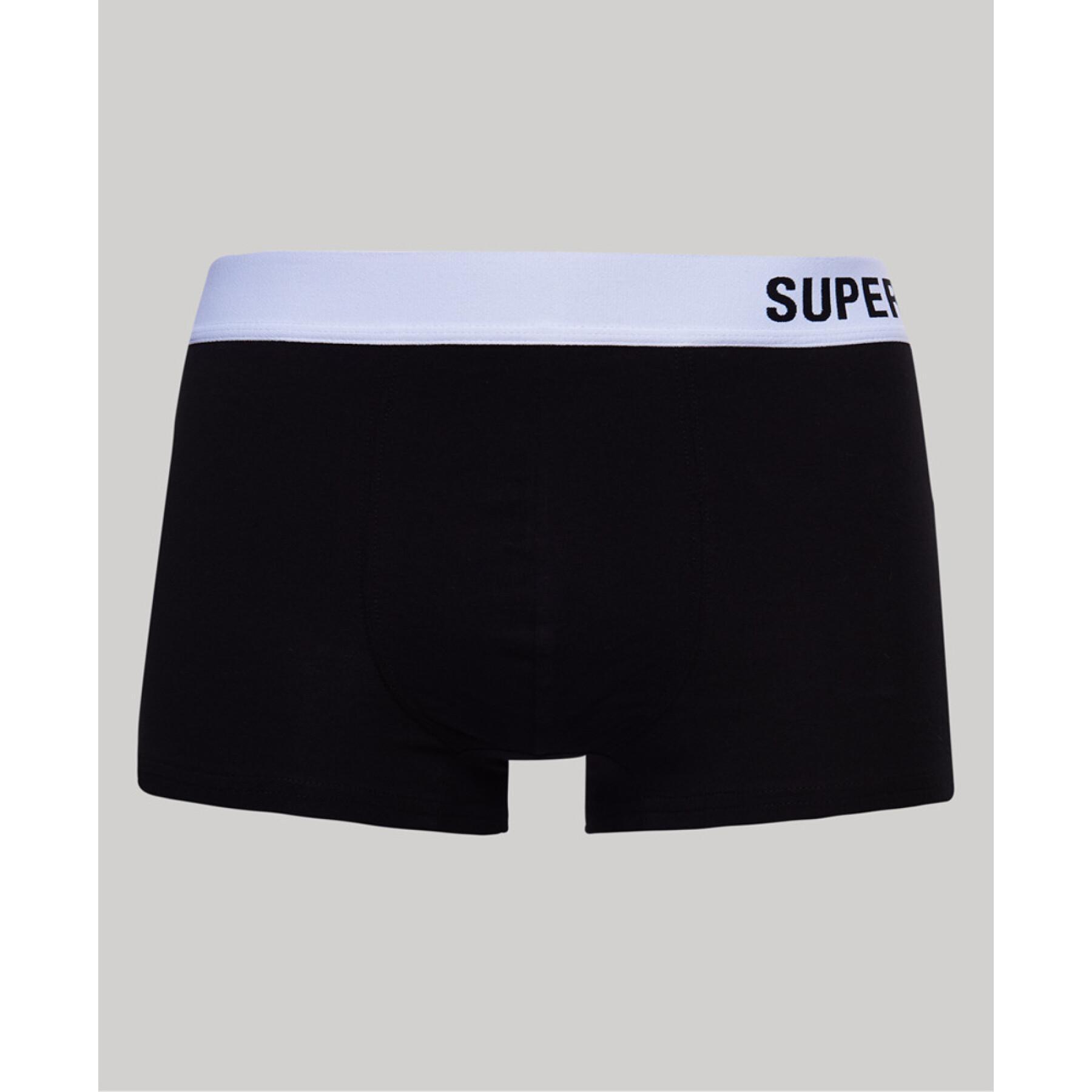 Boxer in cotone biologico Superdry Offset (x2)