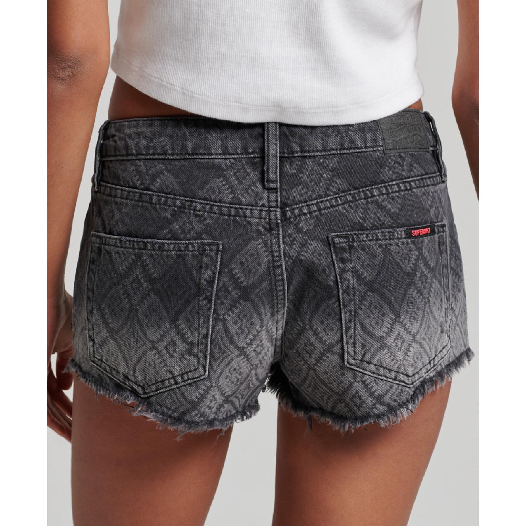Mini shorts in denim da donna Superdry