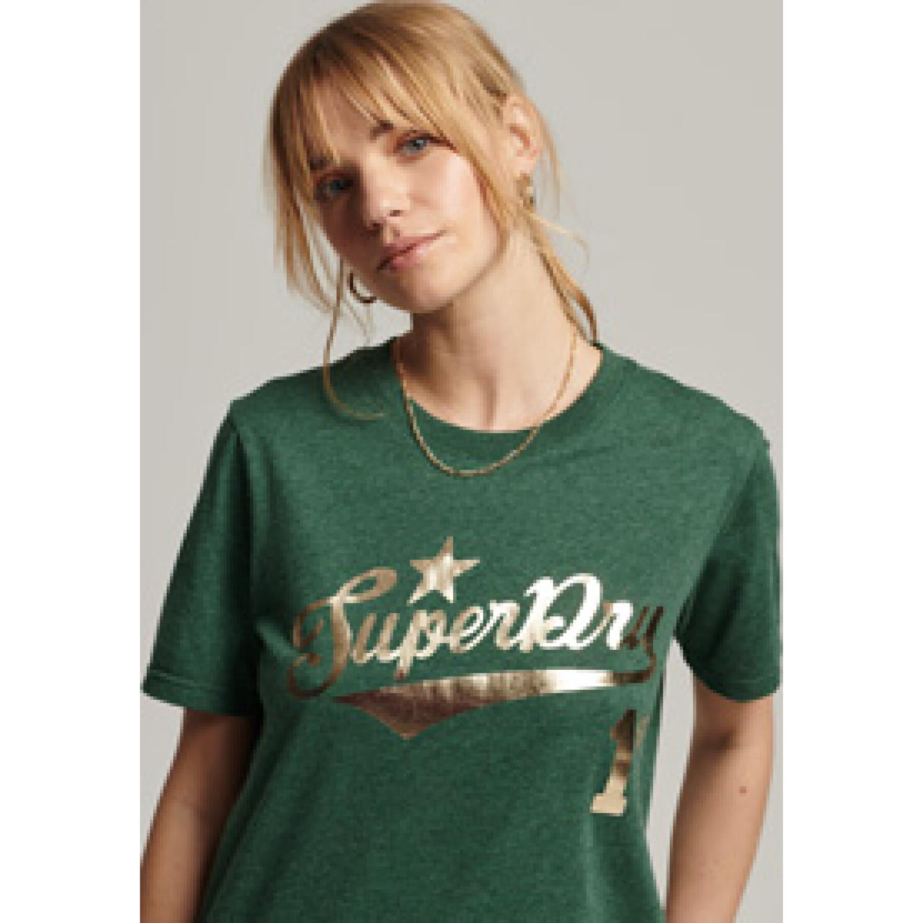 T-shirt donna a maniche corte Superdry Vintage Script Style College