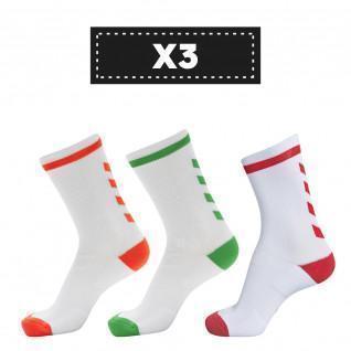 Set di 3 paia di calzini chiari Hummel Elite Indoor Low (coloris au choix)