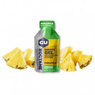 Confezione da 24 gel roctane Gu Energy ananas sans caféine