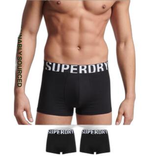 Boxer in cotone biologico Superdry Dual Logo (x2)