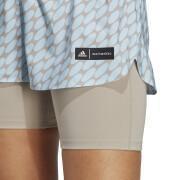 Pantaloncini da donna 2 in 1 con logo adidas Marimekko Run Icons 3 Bar Logo
