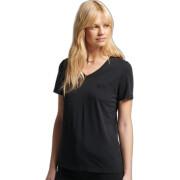 T-shirt donna con scollo a V e tasca sul petto Superdry Studios